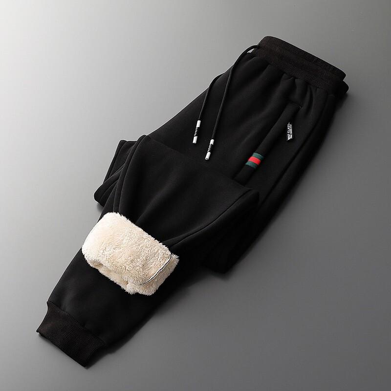 Warme Herren-Fleecehose aus Lammwollmischung