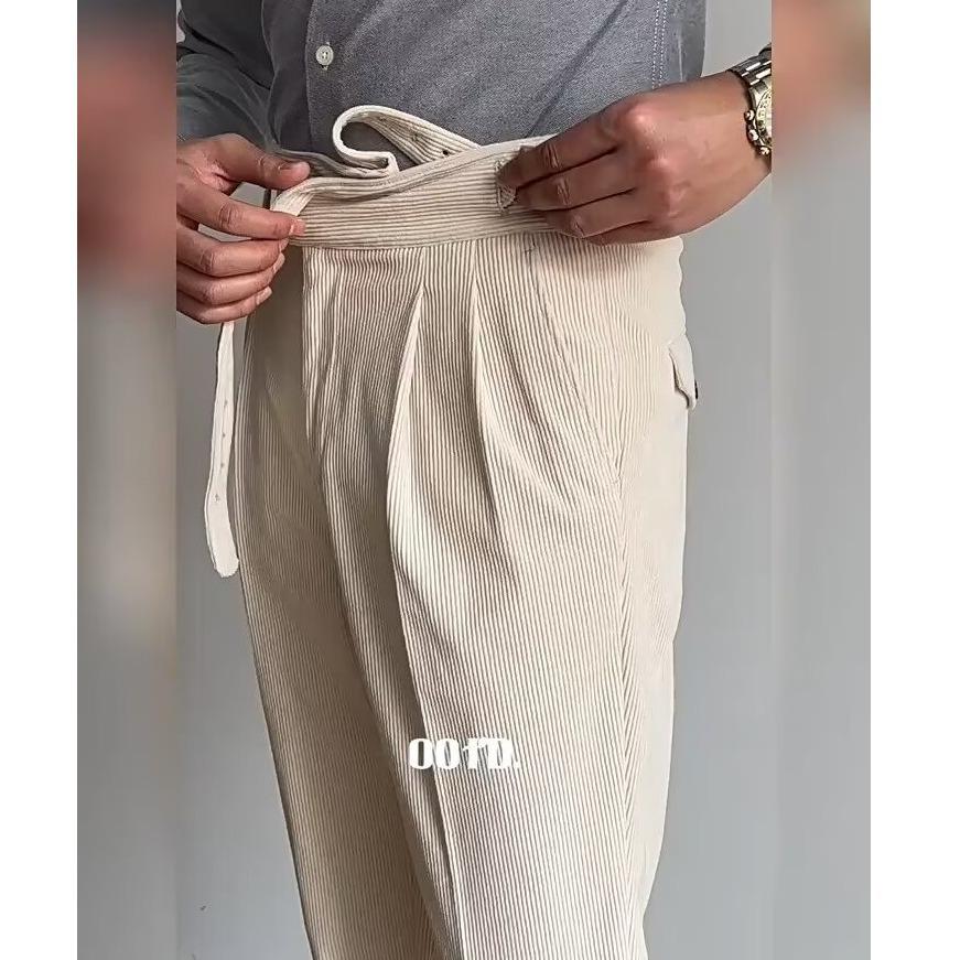 Men's Harajuku Italian Style Drape Casual Pants - Natural Waist, Regular Fit, Versatile and Stylish.