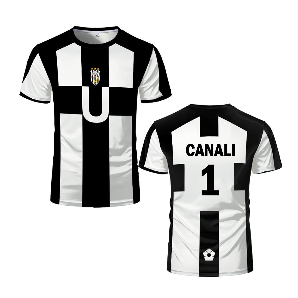 2025 Pětičlenný fotbalový motiv VL Replika Tričko Anime Ubers Blue Lock Trička s celoplošným potiskem BAROU Krátký rukáv Cosplay Uber Pánské tričko