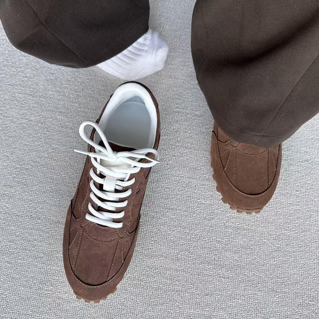 Casual Lace-Up German Training Shoes Men'S Trendy Thin-Soled Classic Commuter Shoes Round Head City Outdoor Sports Shoes