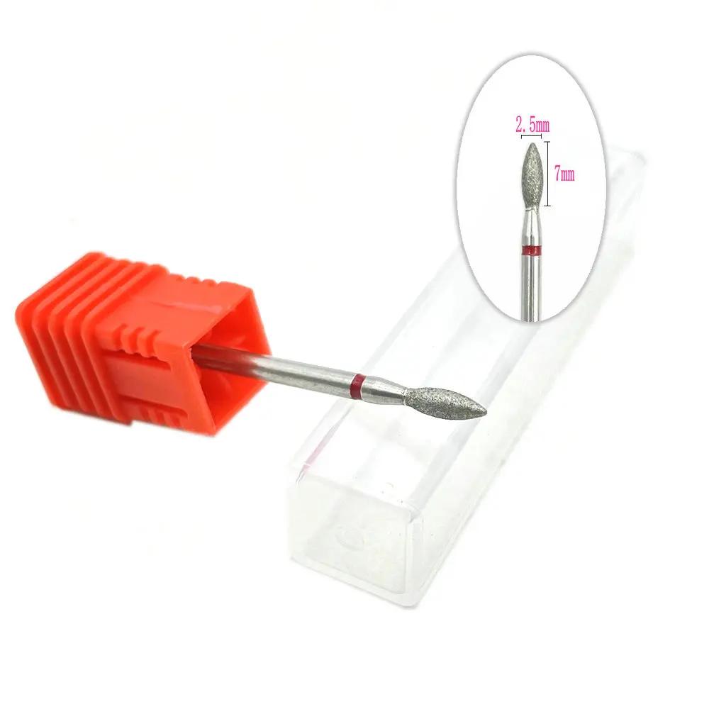 20pcs Diamond Nail Drill Milling Cutter for Manicure Rotary Bits Cuticle Clean Accessory Dental Diamond Burs Polisher 2.35mm