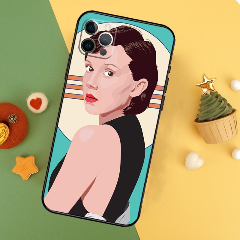 Millie Bobby Brown Funda For iPhone 11 12 13 14 16 15 Pro Max Mini XS Max X XR SE2 7 8 14 16 15 Plus Phone Case