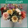 Head 3 Artificial Dahlia Chrysanthemum Bouquet For Wedding Floral Home Decor