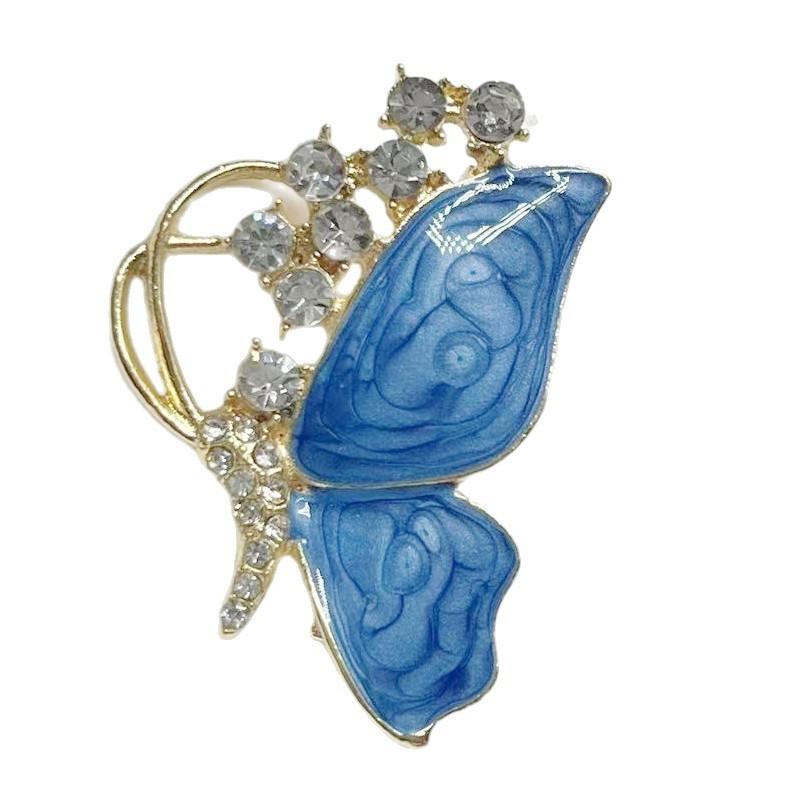 

Модная брошь, брошь с бриллиантами, брошь для костюма, аксессуары One Size синий