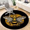 1pc Bee Honey Office Round Area Rug,  Mat Suitable For Office, Under Office Chairs Bedroom Living Room Home Decor, Room Deco