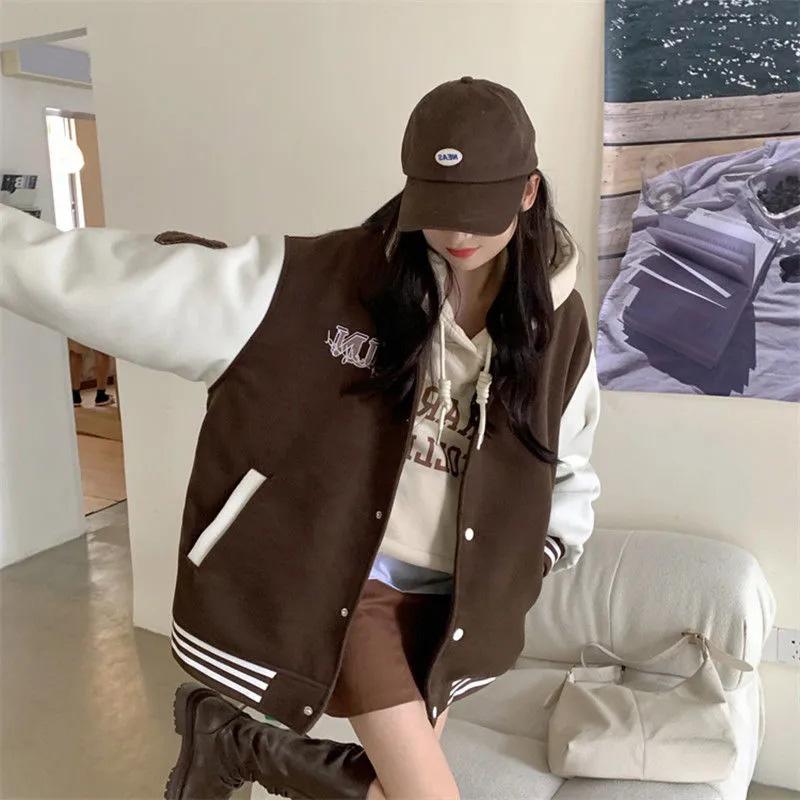 Retro Jacket Women's Fall Printing Loose Casual Jacket Comfortable Button Coat Tops