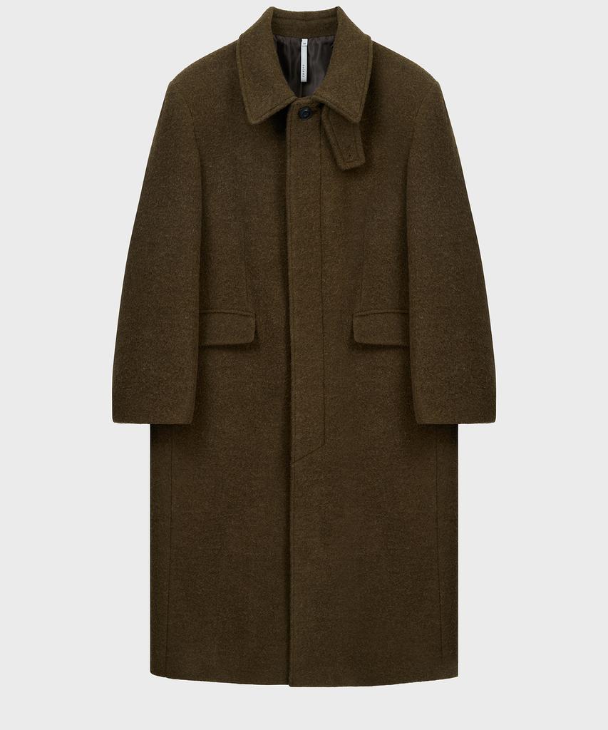 Noirer Alpaca Boucle Maxi Coat (Brown)