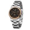 Forsining Fashion Ladies Stainless Steel Case Moon Phase Mechanical Watch Women's Multifunctional Diamond Dial Automatic Clock