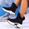 Fashion Black Chunky Platform Fur Ankle Boots Women 2025 Retro Zipper Wedge Heel Snow Boots Woman Autumn Winter Short Booties Mujer 43