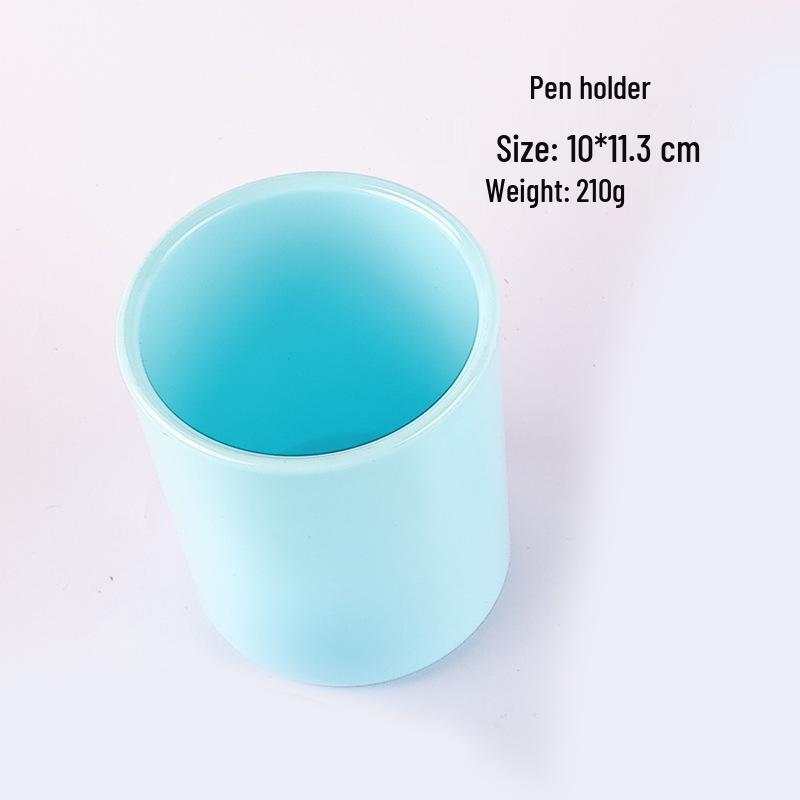 Porcelain-Look Jade Brush Washer: Durable, Water-Washable Ink Pad, Paperweight, Pen Holder, Ink Bowl.