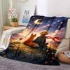Coperta Stampata Tema Il Piccolo Principe - Perfetta per Divano, Letto, Viaggio e Uso Esterno | Lavabile in Lavatrice, Accogliente e Resistente.