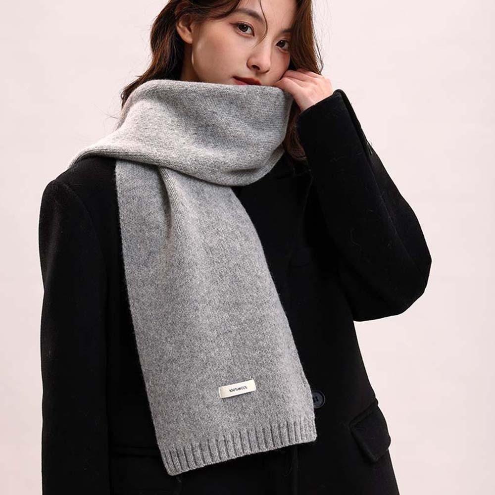 Soft Long Thickened Neckscarf Cold-proof Winter Warmer Scarf Large Knitting Wool Scarf  Autumn