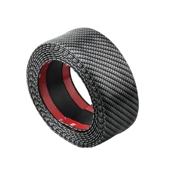 Carbon Fiber Rubber Strip Car Stickers Anti Scratch Door Sill Protector Car Threshold Protection Bumper Film Sticker Car Sticker