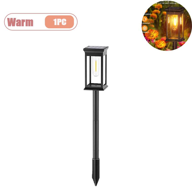 Tungsten Filament Solar Lights Outdoor Waterproof Garden Stake Lights for Yard Patio Lawn Pathway Atmosphere Decoration