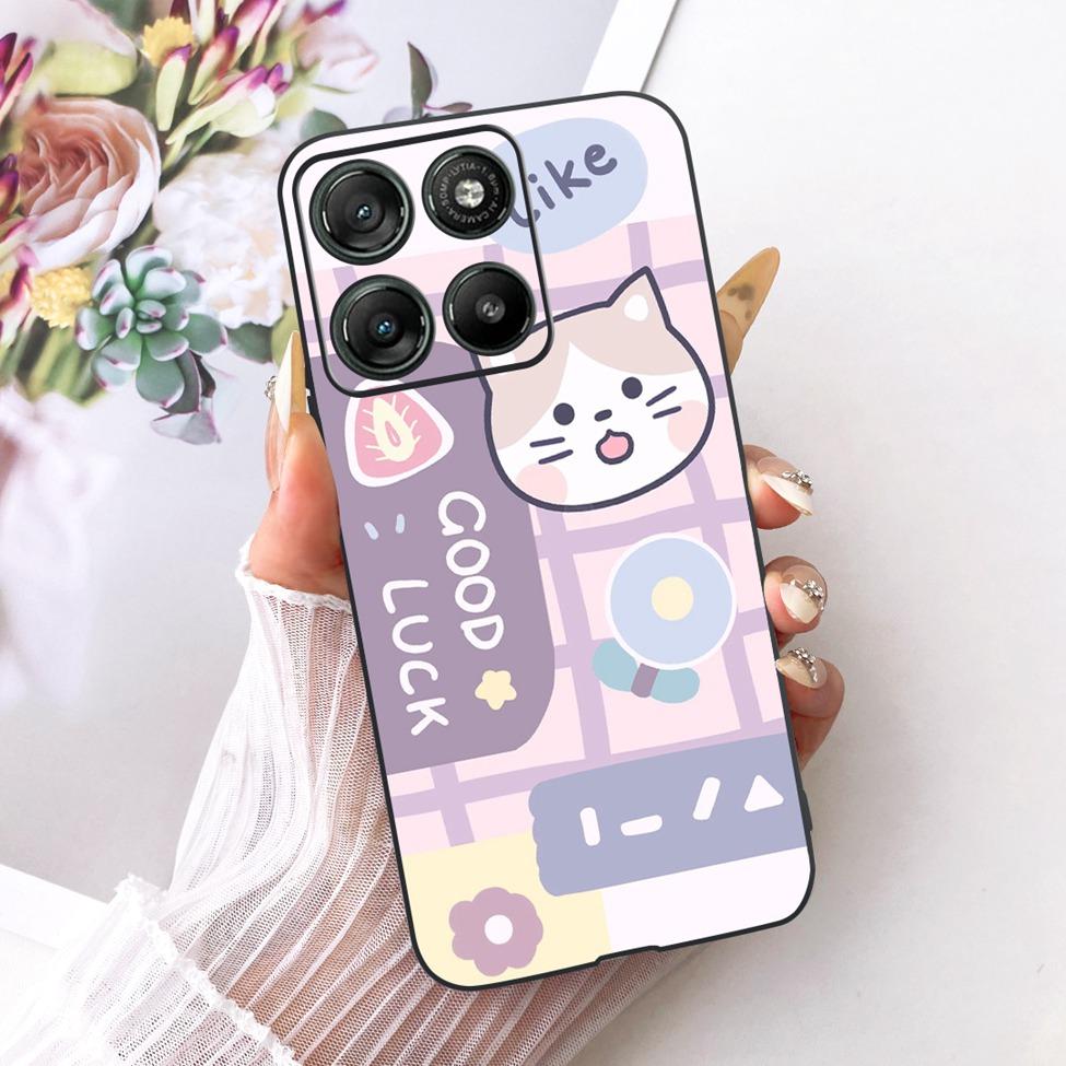 Per Moto G57 Power 5G Custodia Cover Moda Farfalla Gatto Carino Fresco Dipinto Morbido Funda Per Motorola Moto G57 Power 5G Cover del Telefono