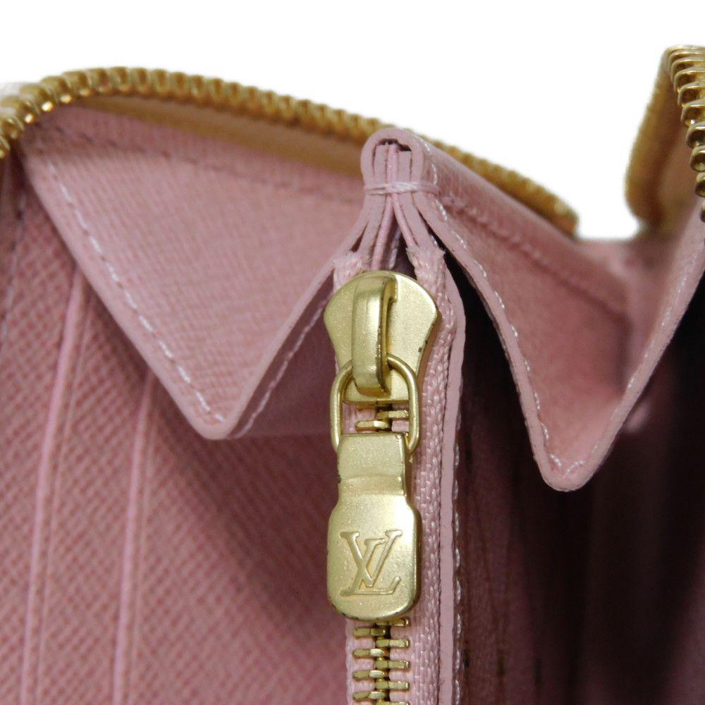 Used 12564 Portefeiulle Clemence N60109 7940 LV logo trompe l'oeil Damier As summer trunk Rose Ballerine Ladies from