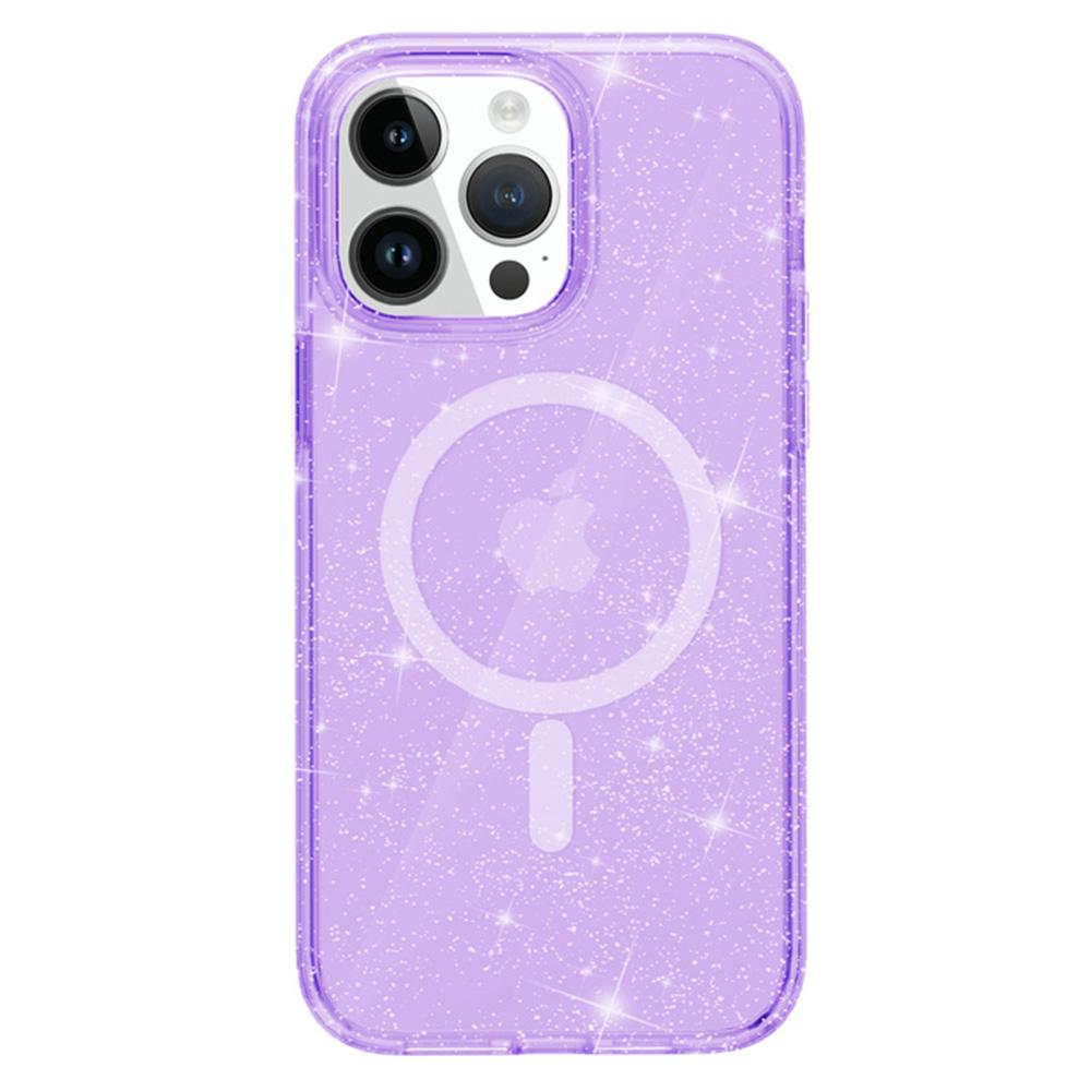 For iPhone 12 Pro Max Case Compatible with MagSafe Glitter Powder PC+TPU Phone Cover