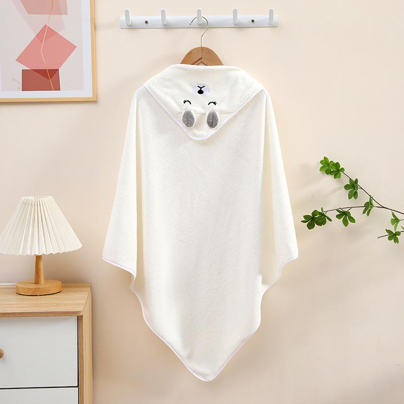 Hooded Quick-Dry Baby Bath Towel & Poncho for Newborns and Kids - Absorbent & Thickened Swaddle