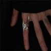 Cyberpunk Alien Irregular Ring Unisex Hip-hop Exaggerated Opening Adjustable Rings Gothic Jewelry Accessories Party Gift