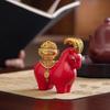 Treasure Bowl Lucky Sheep Figurine Gourd Resin Figurine Gift Wealth Goat Statue  Feng Shui