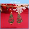 Christmas Tree Snowflake Bell Earrings For Women Holiday Party Decor