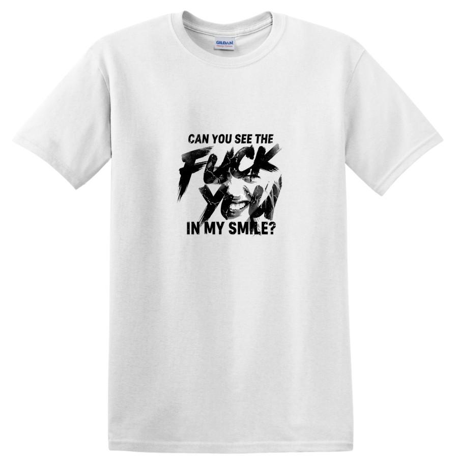 Funny Profanity Quote T Shirt Can You See The F*c* You In My Smile Meme Tee Gift
