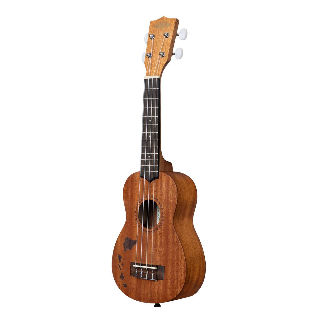 KALA Ukulele Series Mahogany Body Soprano Hawaiian Pattern Laser Engraved Top Model to KA-15 KA15S-H1-WBAG20_06 [Successor KA-15S-H1] (Case Included)