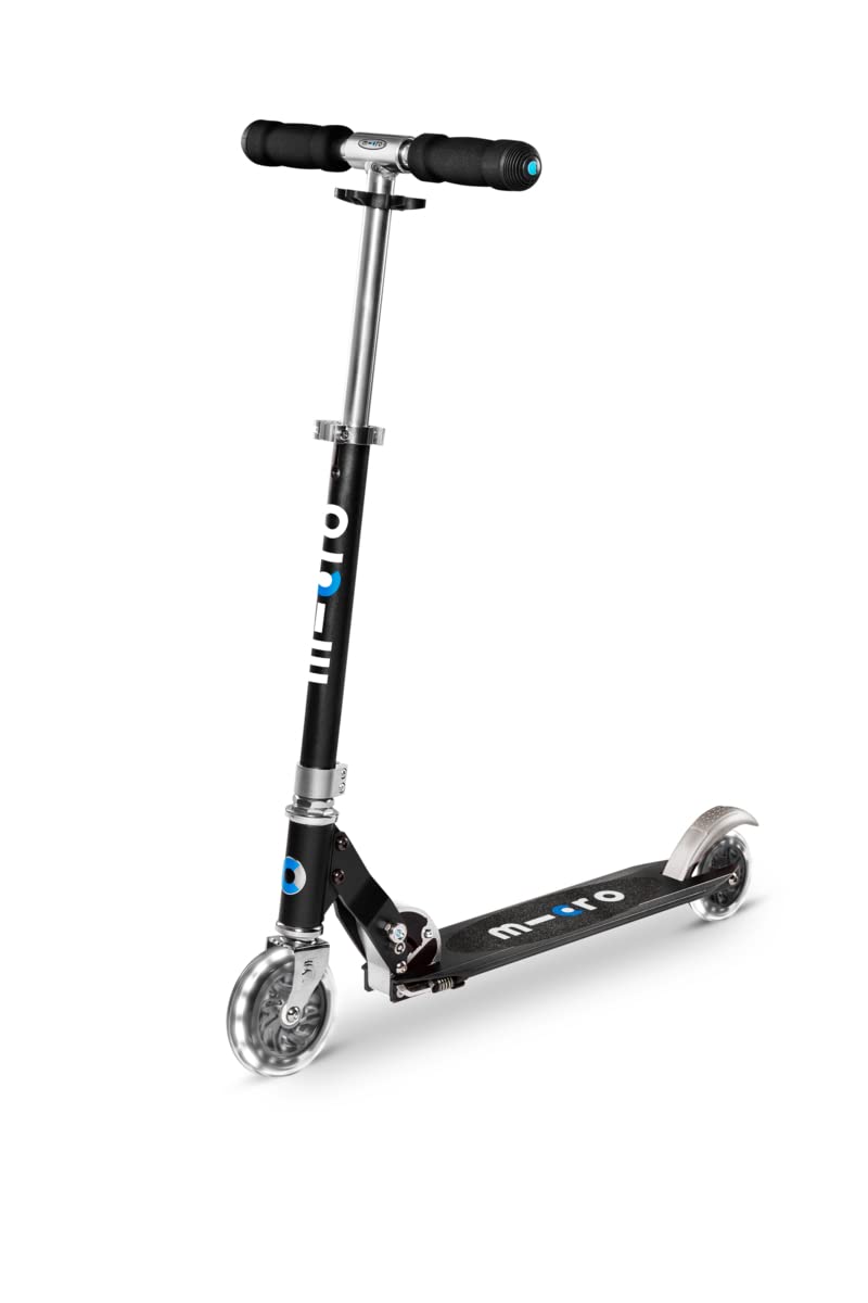 

m-cro Sprite LED with Strap (Black) SA0225 Kids Folding Two-Wheel Kick Scooter