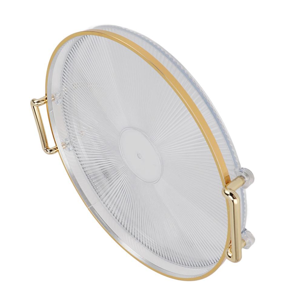 Glossy Decorative Platter Plastic Display Plate Lightweight Plastic Tray Home