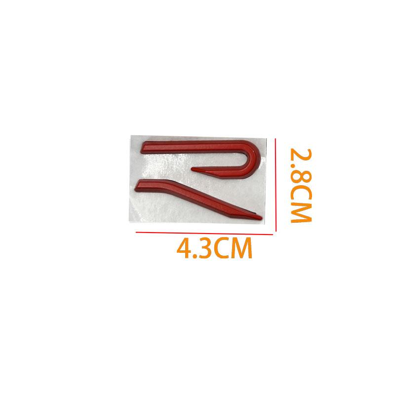 3D Metal R logo Emblem Front Grille Badge Tail Trunk Sticker Accessories For GTI Rline Polo Golf MK8 Touareg Passat Magotan CC