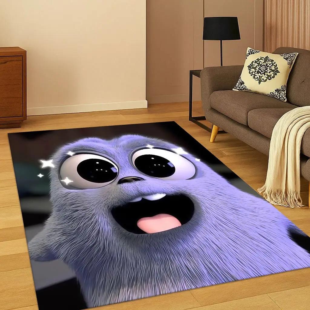 3D Grizzy and The Lemmings Cartoon Carpet Rug for Bedroom Living Room Sofa Home Decor,kids Game Area Rug Non-slip Floor Mat Gift