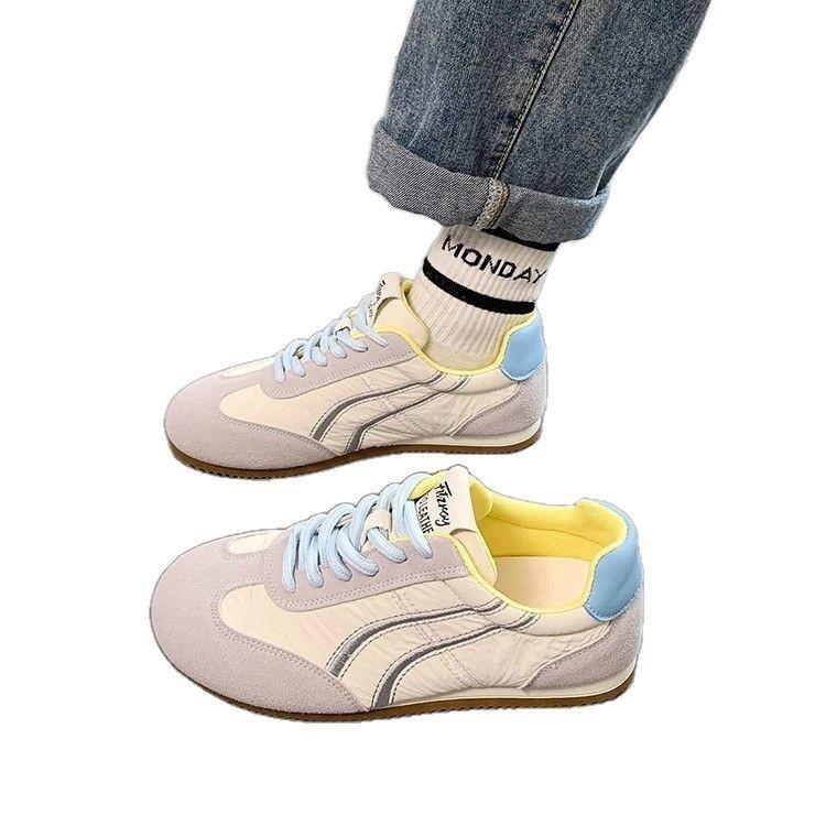 2025 spring new ugly cute big head German training shoes women's versatile color matching breathable board shoes lightweight soft sole Forrest Gump s