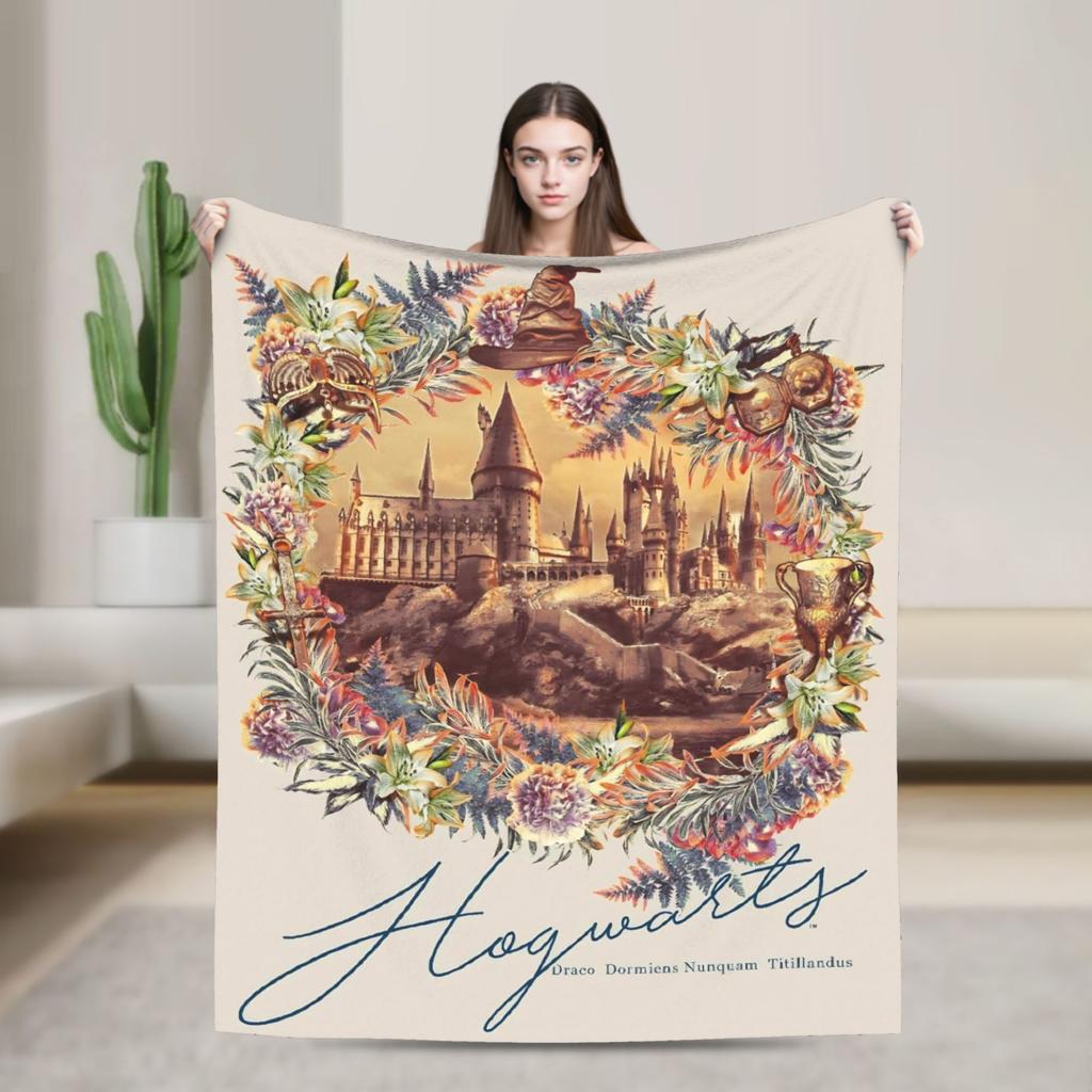 Super Warm Blanket Travel Office Marauders Map Throw Blanket  Flannel Bedspread For Living Room Aesthetic Sofa Bed Cover