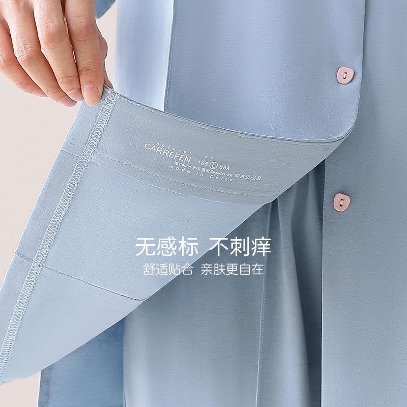 [Soft] Pajamas women's summer 100% pure cotton half-sleeved short-sleeved trousers loungewear summer summer suit