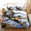 Airplane Fighter Duvet Cover King/Queen Size,flying Fighter Jet Bedding Set for Kids Teens Boys,modern Cool Airplane Quilt Cover