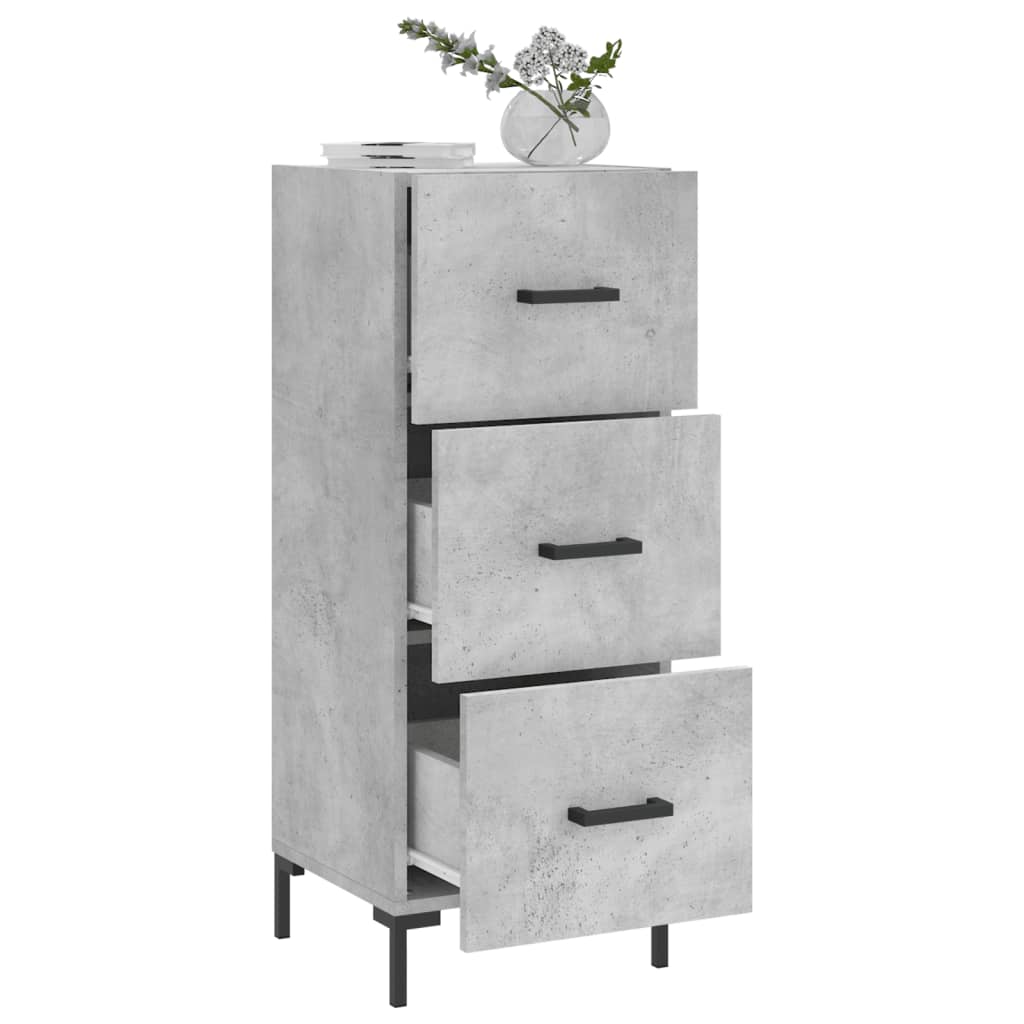 Sideboard Concrete Grey 34.5 x 34 x 90 cm Engineered Wood