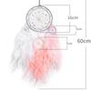 Nordic Pink Feathers Dream Catcher Wall Hanging Large Wind Chimes Home Decorations Handmade Accessories For Birthdays Gifts