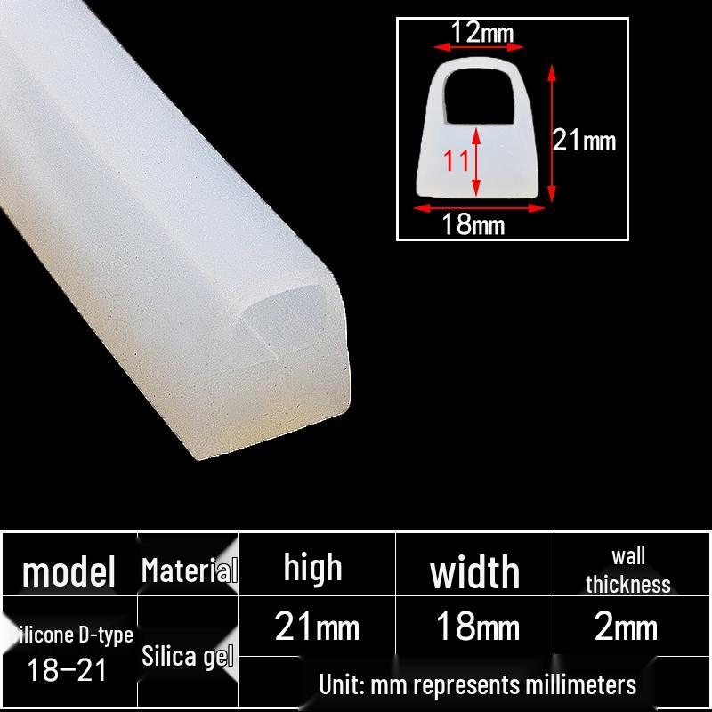 D-Shaped Silicone Sealing Strip: High-Temperature, Water-Retaining, Self-Adhesive, Anti-Collision, Shock-Absorbing for Doors & Windows