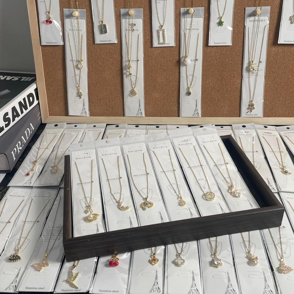 Non-Fading Gold Titanium Steel Necklace with 30-Day Return Policy - Perfect for Night Stalls and Gift Exhibitions