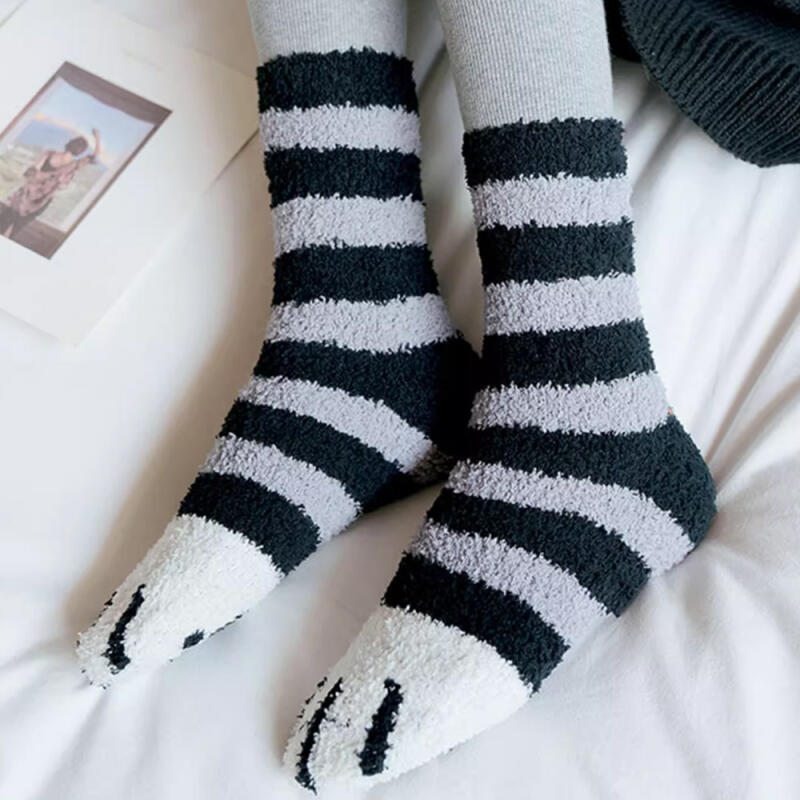 Heart-fluttering ultra-fine fiber thermal insulation pregnant women's sleep socks 5-color set
