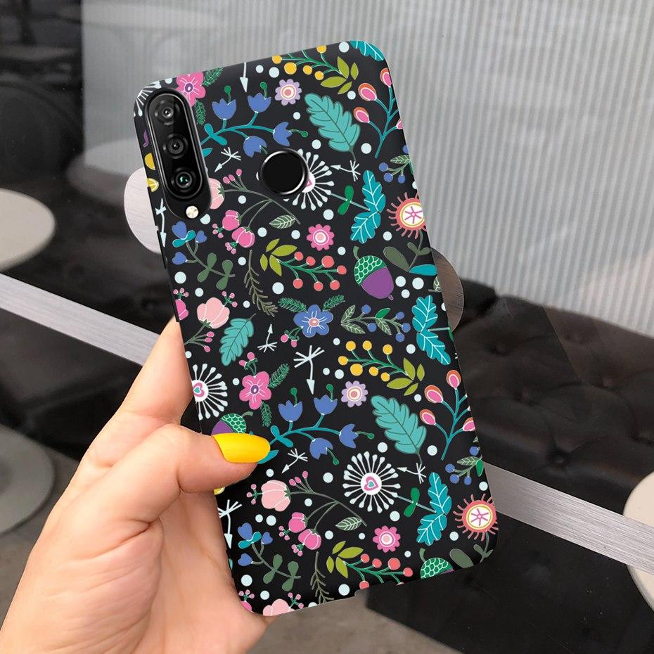 Flower Phone Cases For Huawei P30 Lite Pro Case Cover On Fundas Huawei P30 P30lite P 30 lite pro P30pro Cute Soft Silicone Cases