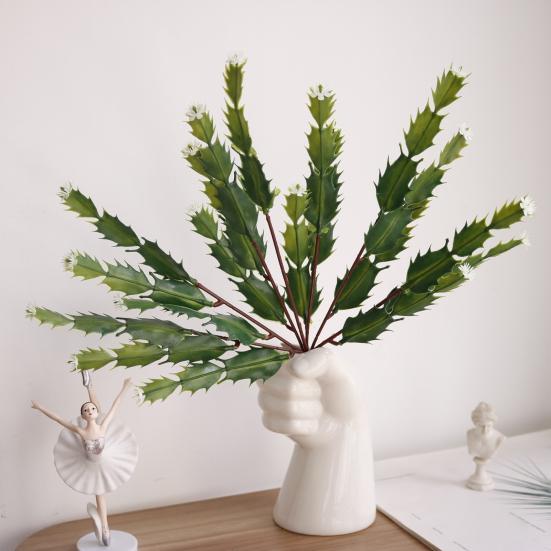 13 Inch Artificial Cactus with Purple Flowers Realistic Unpotted Fake Cactus Plant for DIY Flower Arrangement Outdoor Indoor Garden Home Decor