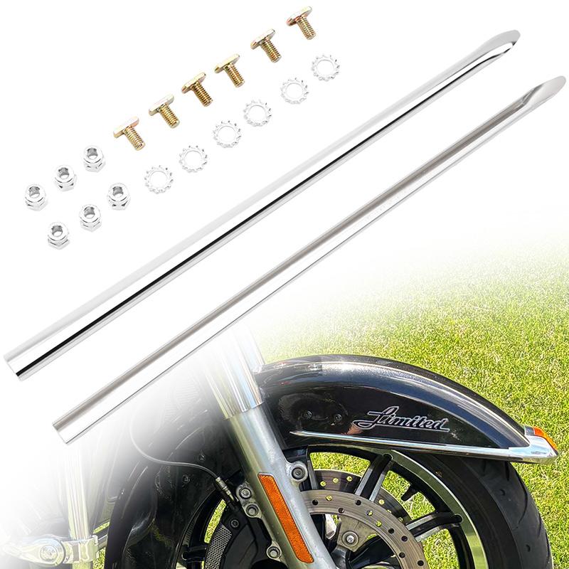 

Motorcycle Front Fender Spear Trim For Harley Heritage Softail Classic FLSTC Touring Road King Electra Glide Ultra 1982-2026 серебряный