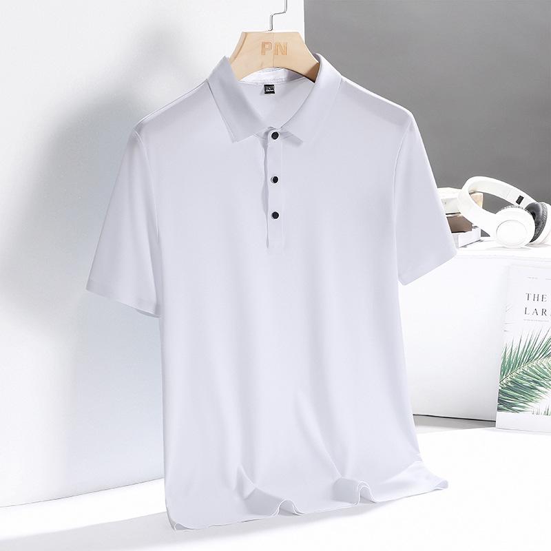 Herren 2024 Ice Silk Seamless Poloshirt - Kurzarm-Business-T-Shirt