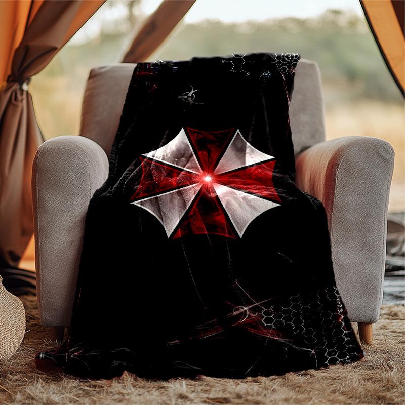 Umbrella Corp Flannel Blanket Soft Warm All-Season Throw, Design for Camping, Car Travel, Hiking Sofa, Bed, Office Perfect Gift for Parties