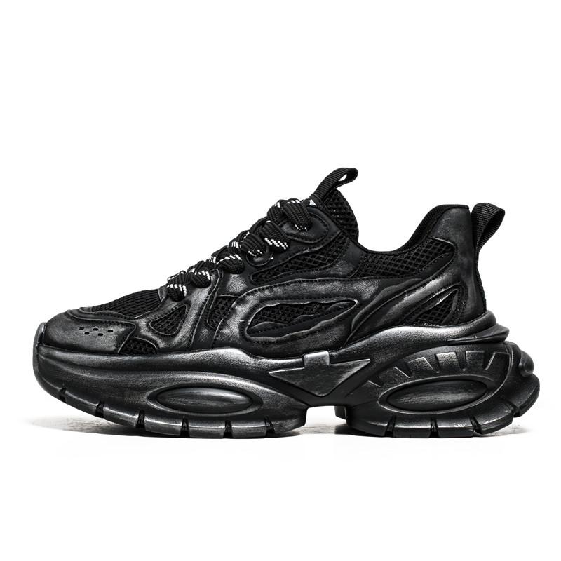 Summer Retro Shoes For Men Chunky Sneaker Summer Thin Mesh Casual Sport Shoes Comfortable Height Increasing Trainers