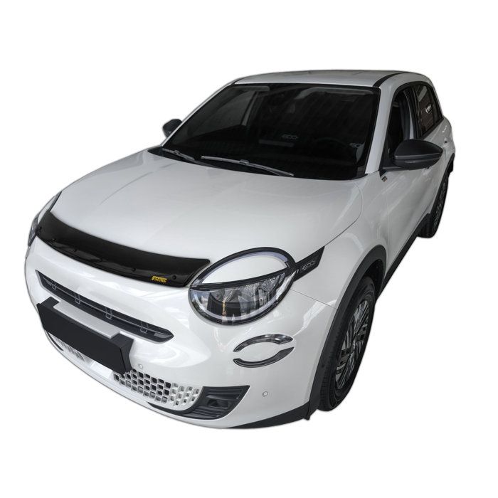 SCOUTT | Bra Capot Déflecteur Protection Pour Fiat 600 Depuis 2023, Aérodynamique, Assemblage Facile, Aucun perçage requis