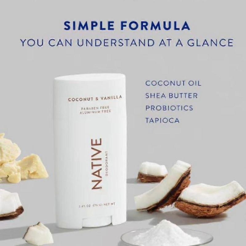 Native Sensitive Deodorant Enthält Inhaltsstoffe natürlichen Ursprungs 72 Stunden Lang anhaltender Geruchsschutz Ozean Holziger Duft