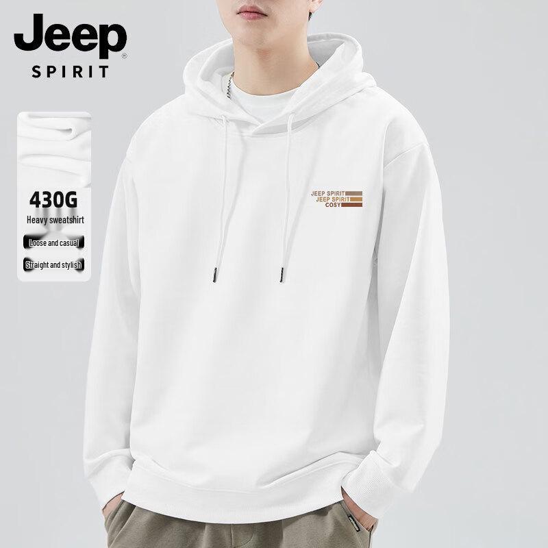

JEEP SPIRIT Men s Hooded Long-Sleeve Graphic Sweatshirt XL