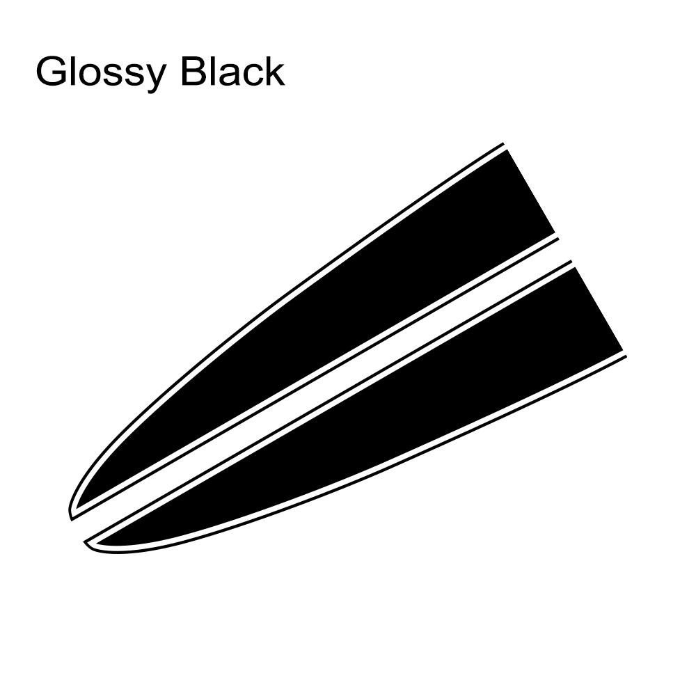 2PCS Car Hood Bonnet Stickers For Fiat 500 Abarth 595 Tuning Accessories Vinyl Film Decals Auto DIY Stripes Styling Decoration